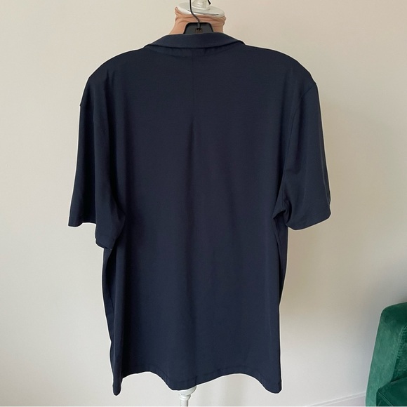 Lululemon Men’s Evolution Soft Jersey Short Sleeve Navy Blue Polo Shift EUC XXL - Picture 2 of 6